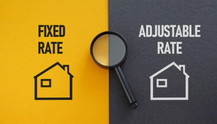 A graph showing a fluctuating line, representing an adjustable-rate mortgage
